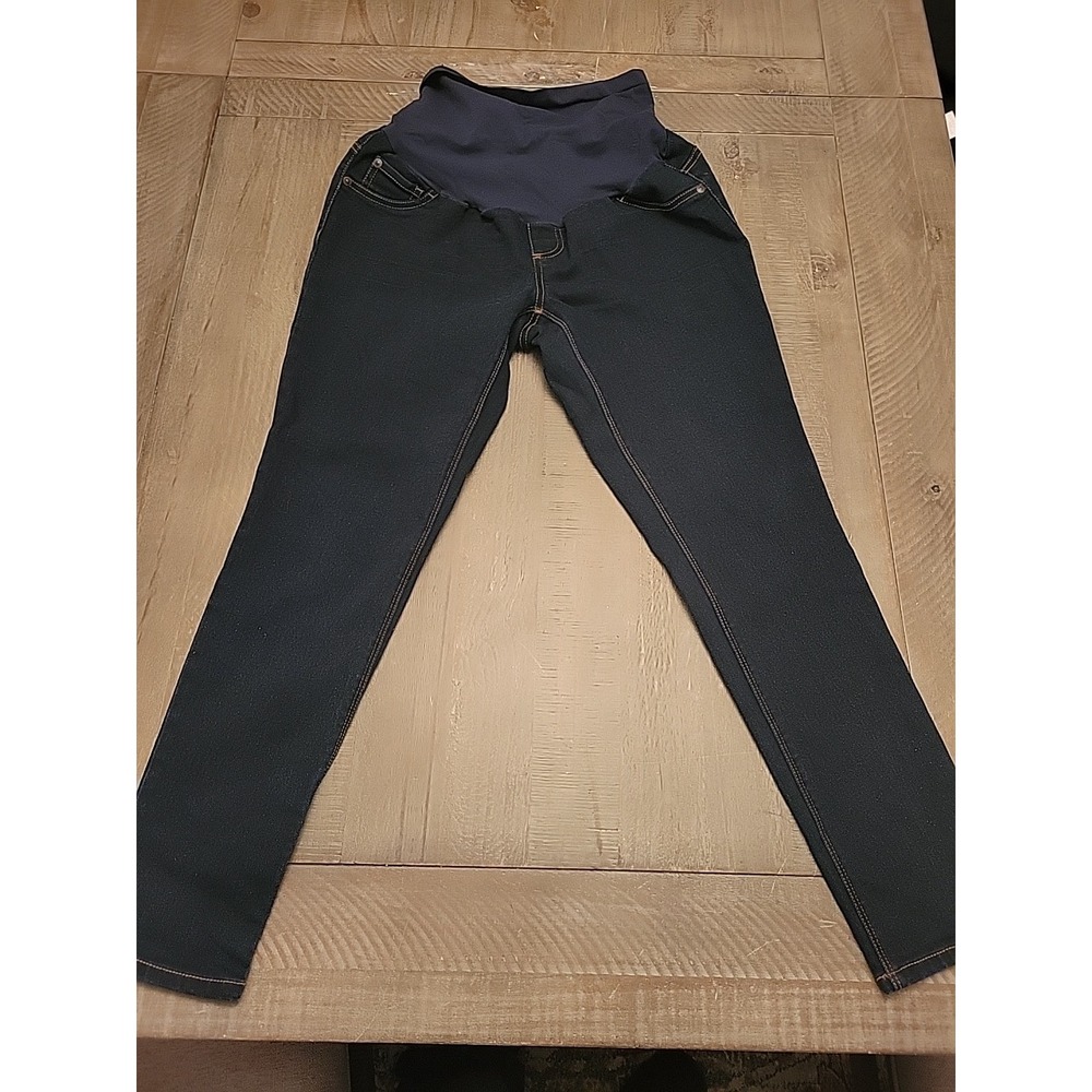 Indigo Blue Maternity Womens Dark Blue Bootcut Jeans Stretch Size 34 X 27